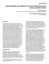 Image of publication Upper Extremity Joint Moment and Force Predictions When Using a Joystick Control