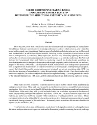 Image of publication Use of Ground Penetrating Radar and Schmidt Hammer Tests to Determine the Structural Integrity of a Mine Seal