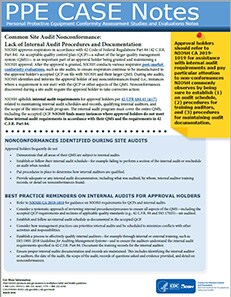 PPE CASE Note - Common Site Audit Nonconformance: Lack of Internal Audit Procedures and Documentation