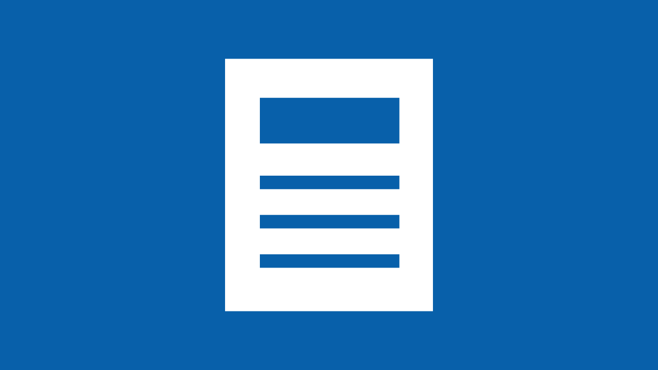 Graphic of clipboard on blue background