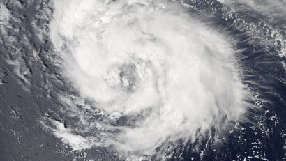 Satellite image of hurricane