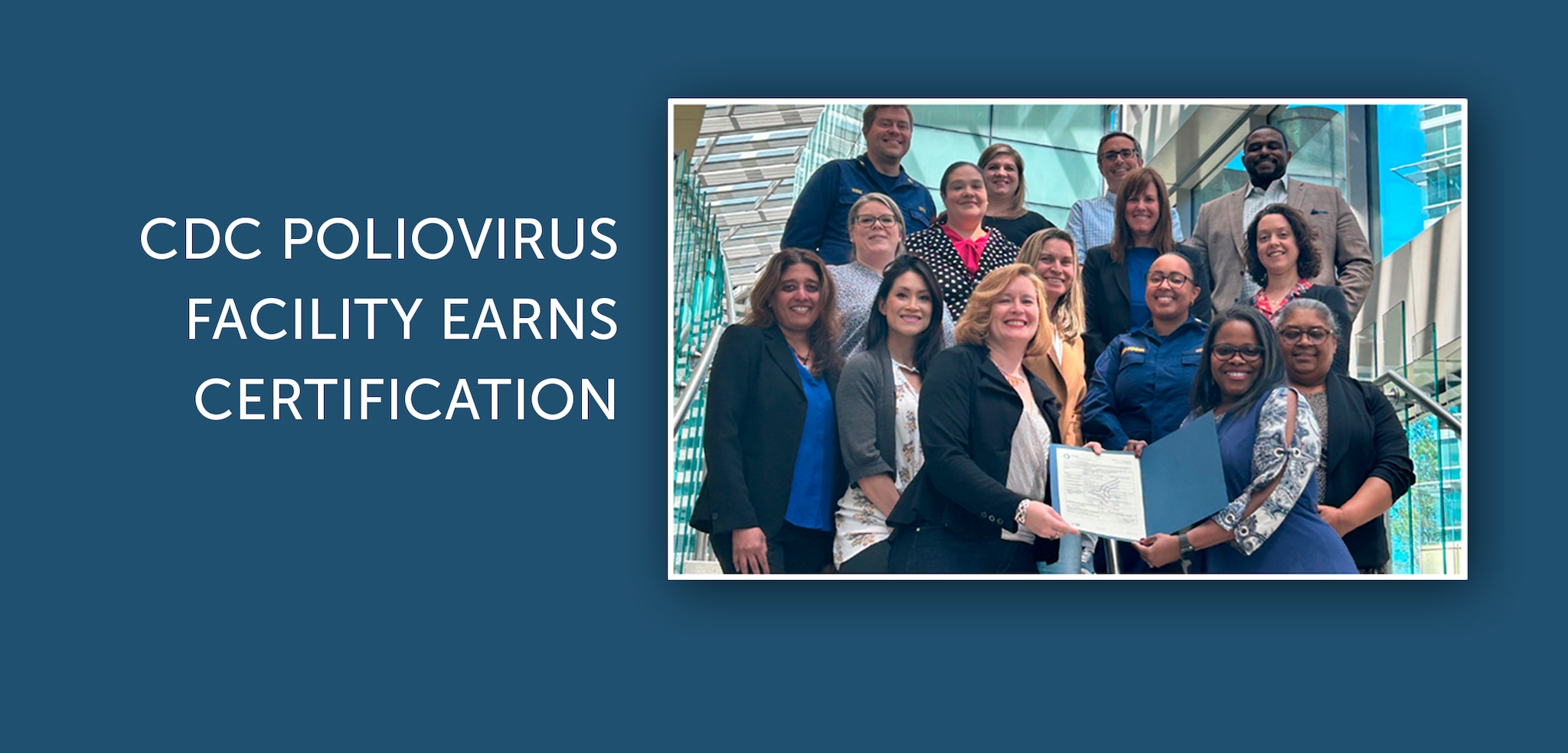 CDC Poliovirus Facility Earns Certification slider banner