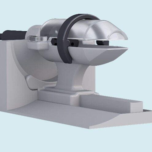 3-dimensional illustration of CDC bat restraint for blood sample collection.