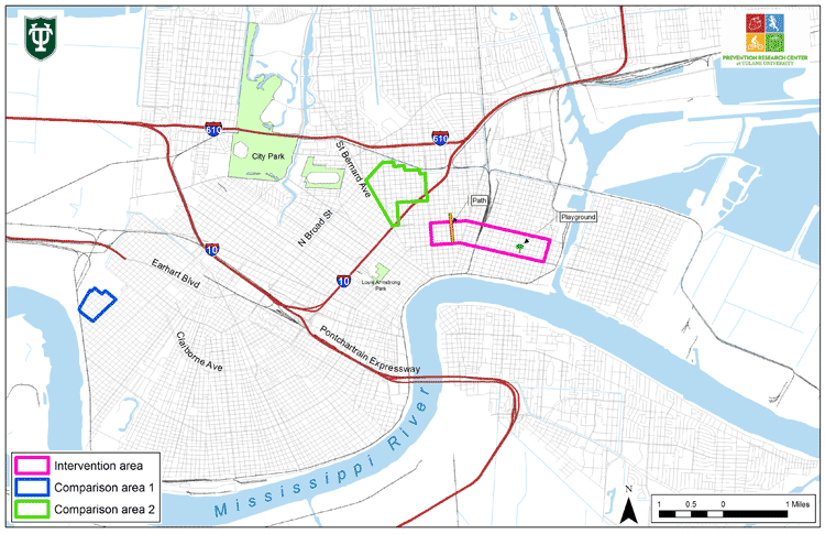 Map showing the neighborhoods described previously