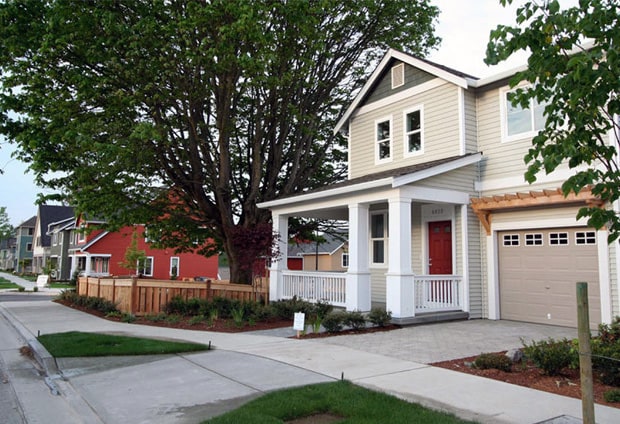 Photo of homes on a street