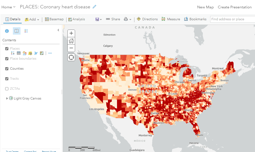 Search PLACES on ArcGIS to find all 28 individual Interactive Maps