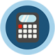 program cost analysis icon