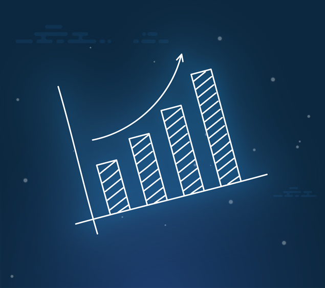 abstract bar chart without detail