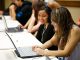 Students working on laptops