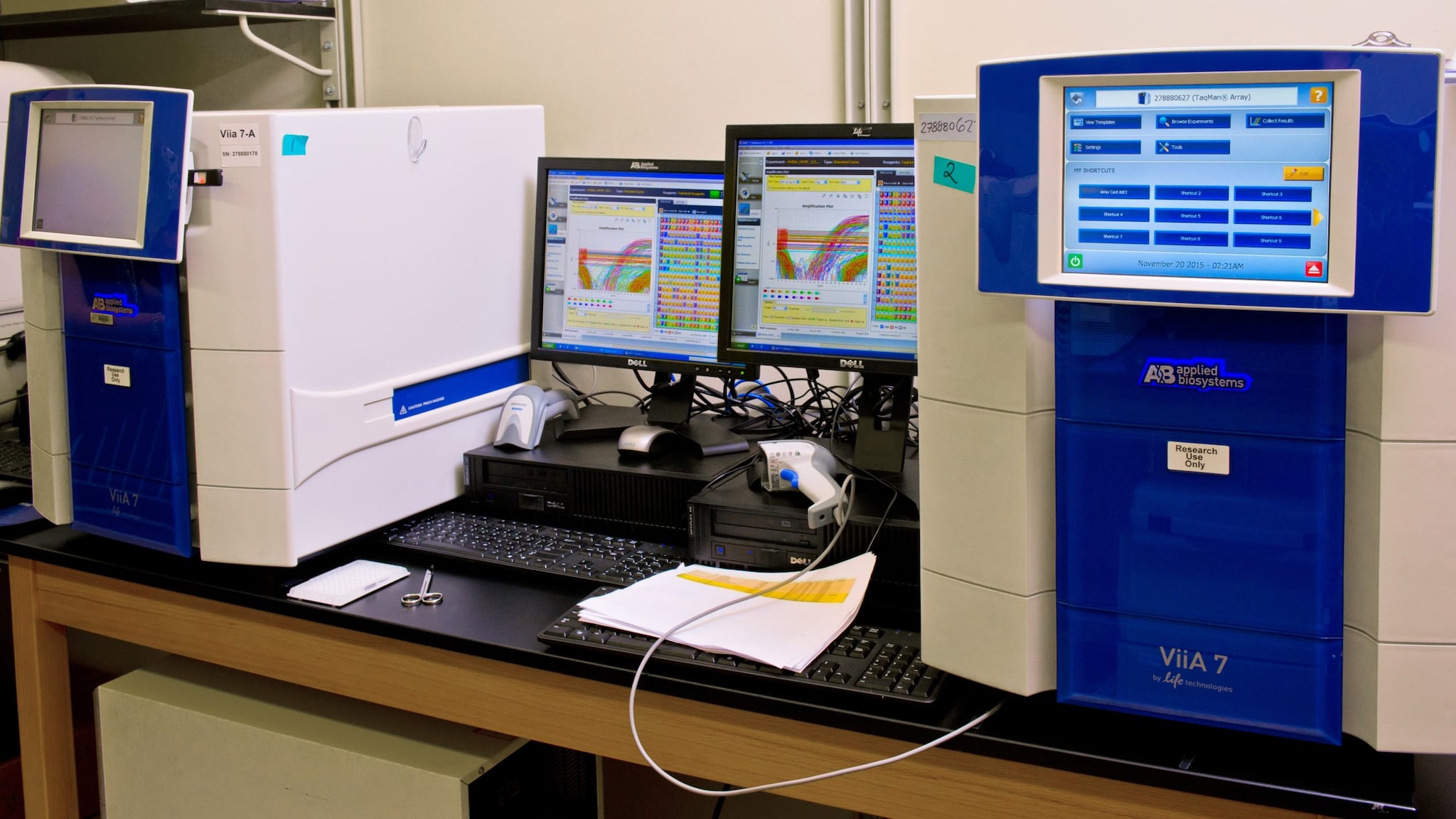 Real-time polymerase chain reaction methods are used on multiple samples simultaneously to identify pathogens.