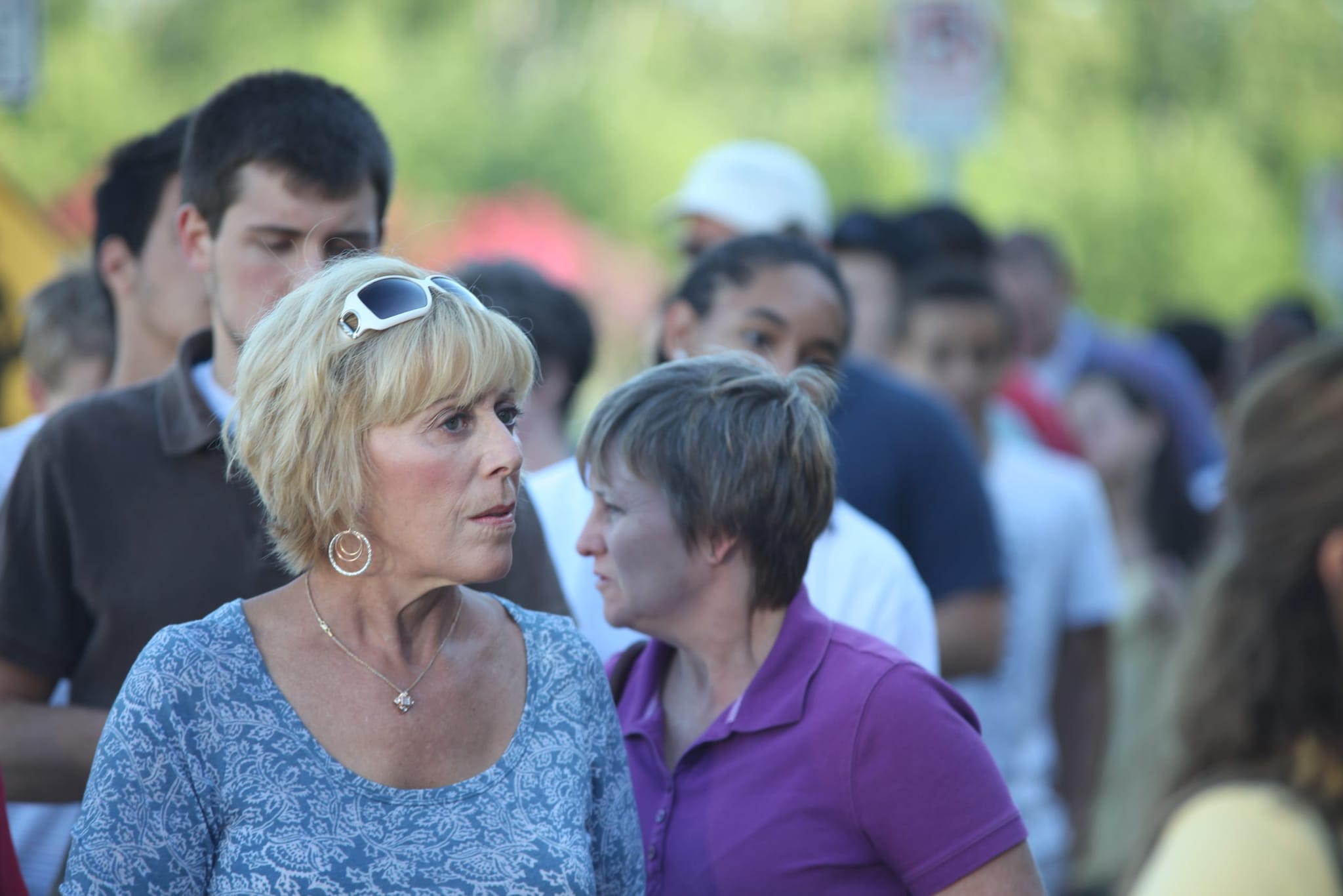 Group of people at CRC greeting area