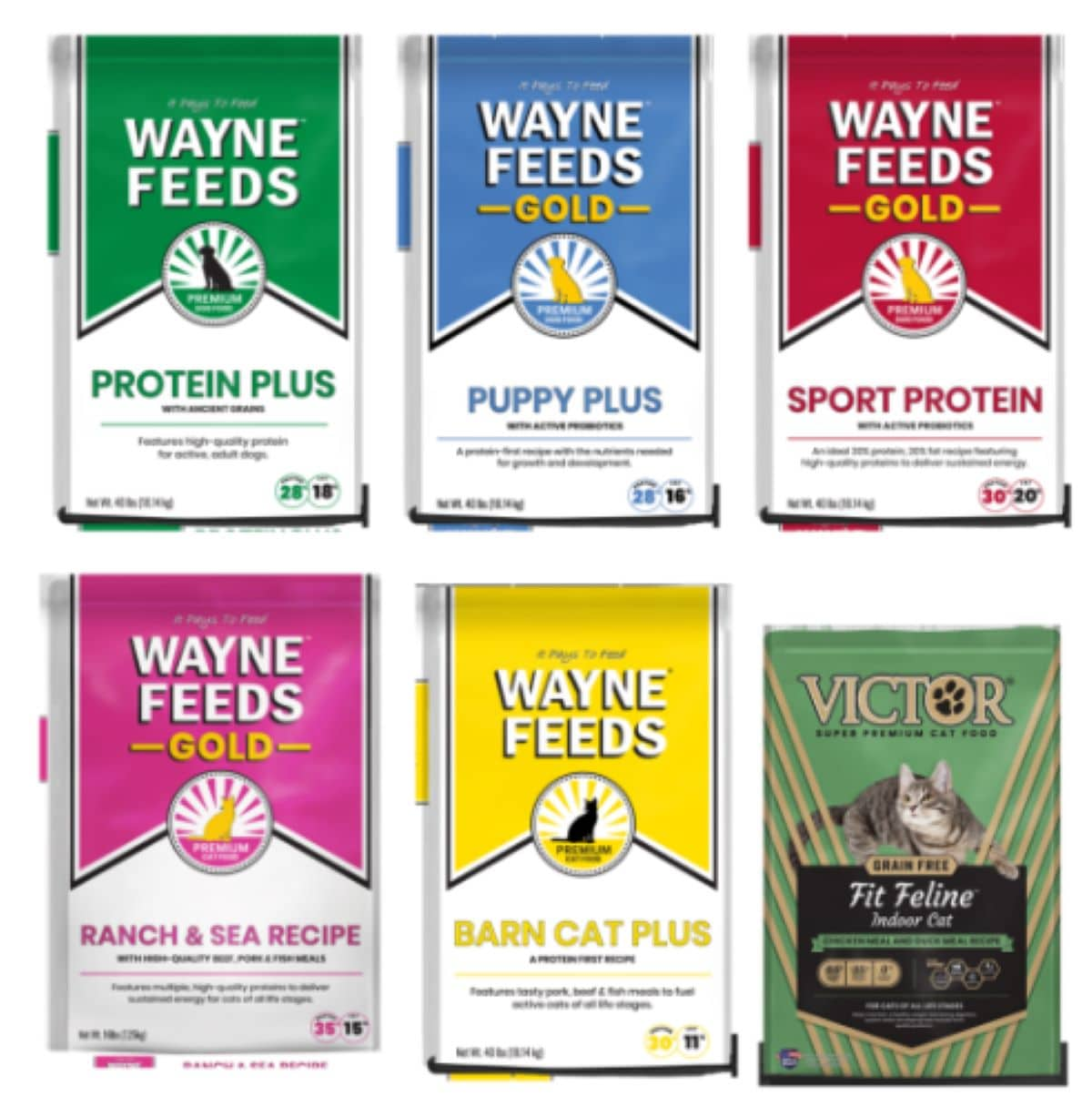 Recalled pet food images.