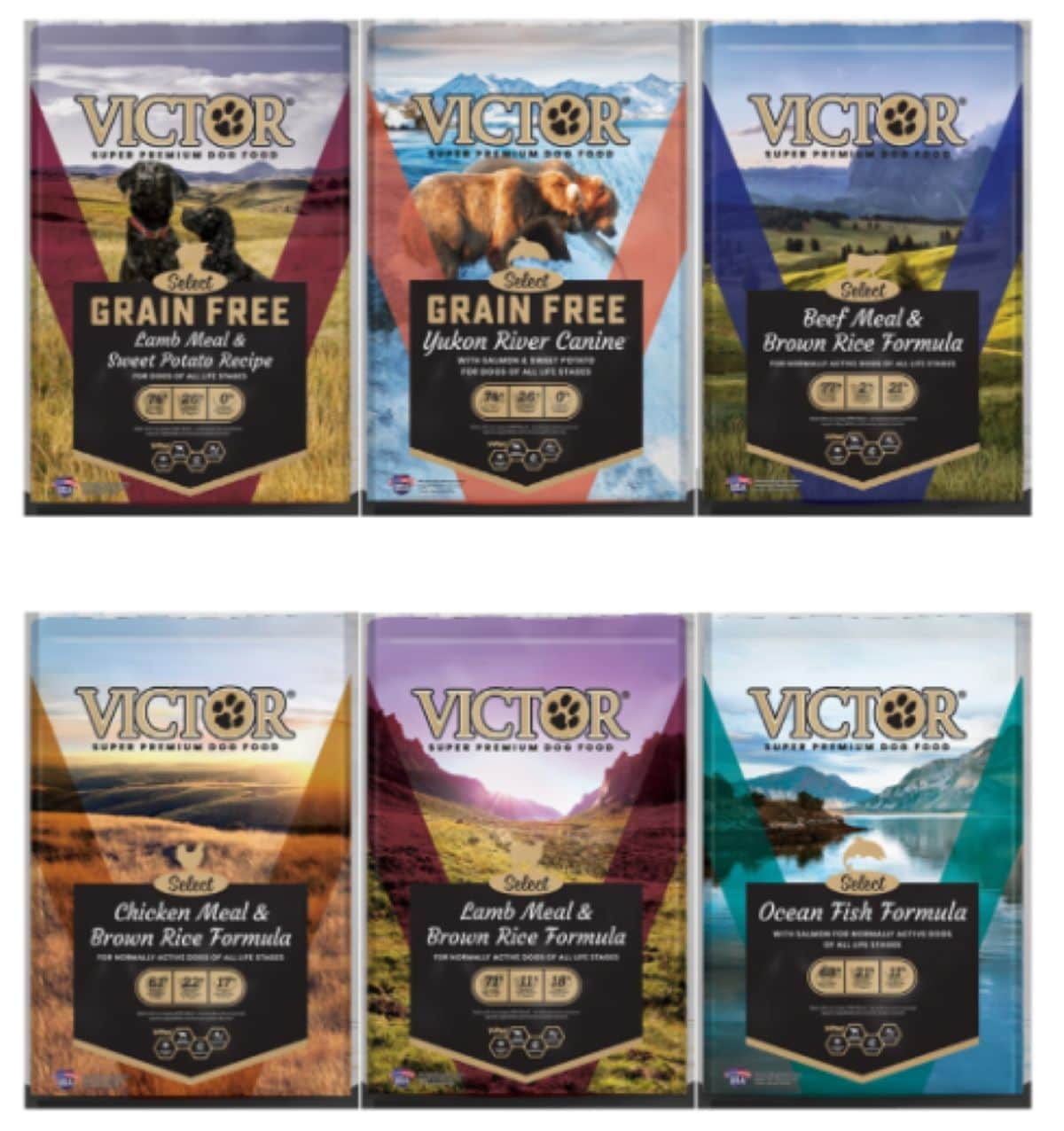 Recalled pet food images.