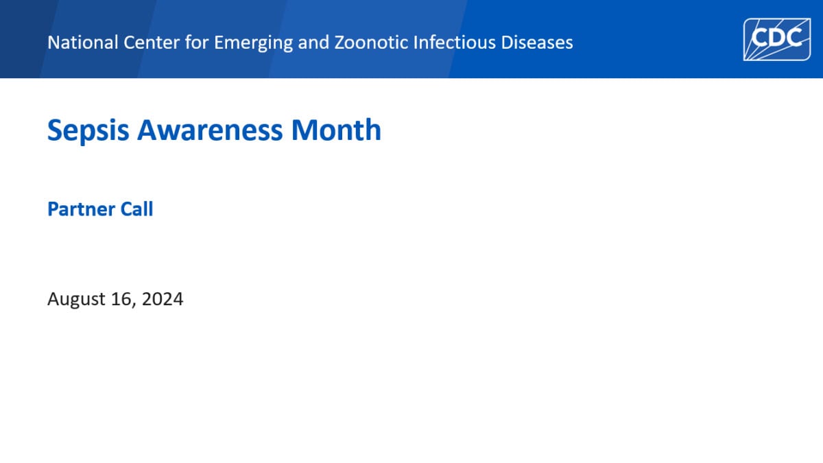 2024 Sepsis Awareness Month Partner Call presentation