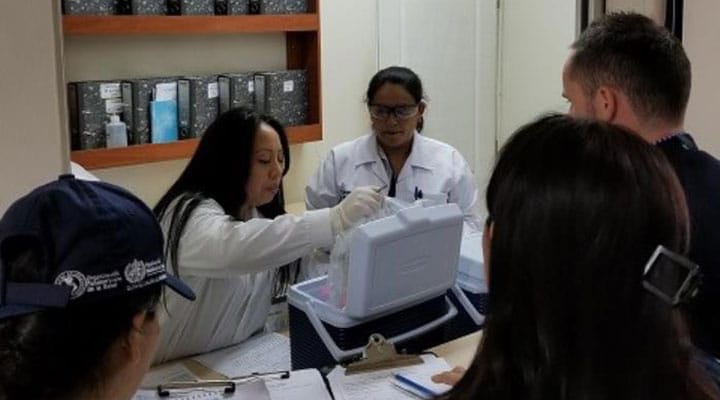 Investigadores en el trabajo