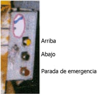 Controles de la embaladora.