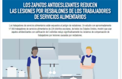 ¿Reduce el calzado antideslizante los resbalones, tropezones y caídas en entornos de servicios alimentarios?