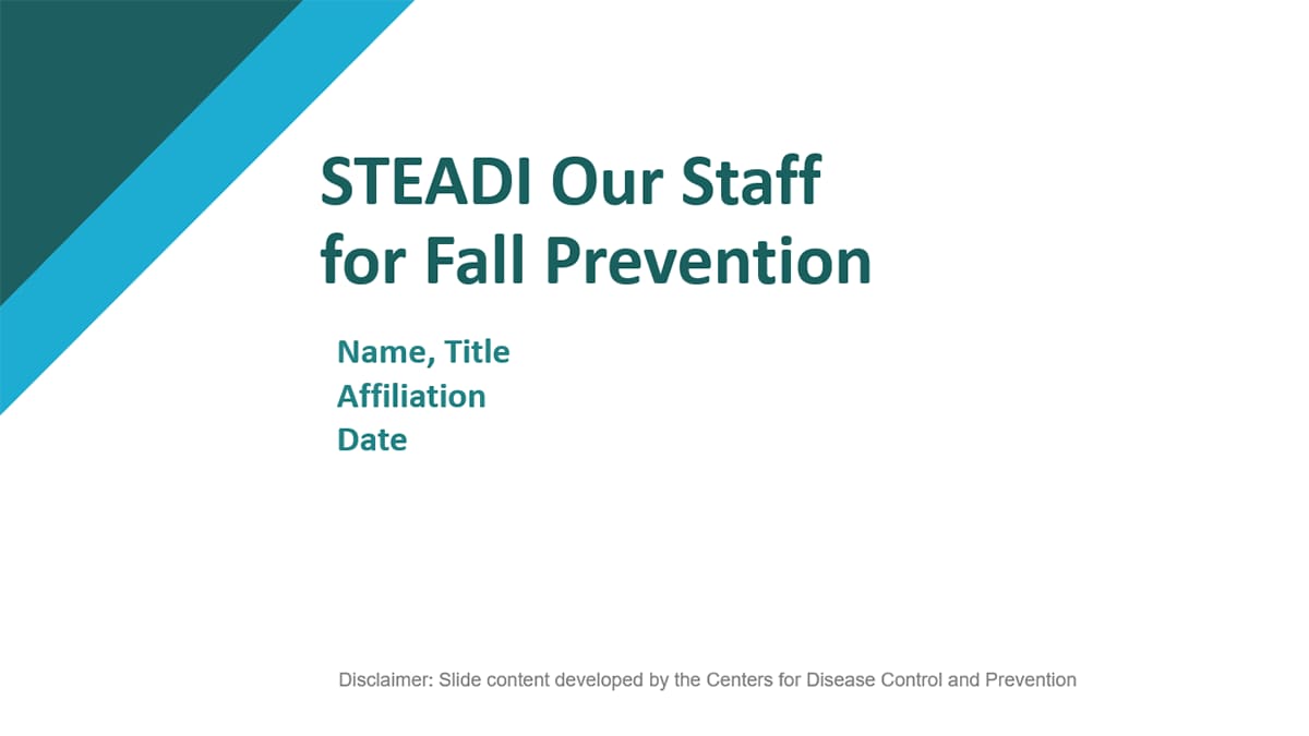 STEADI trainer slide deck