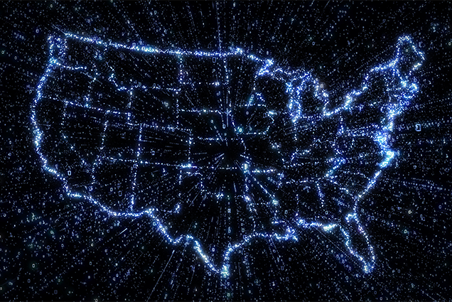 outline of the 48 continental United States