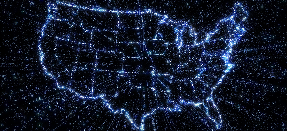 outline of the 48 continental United States