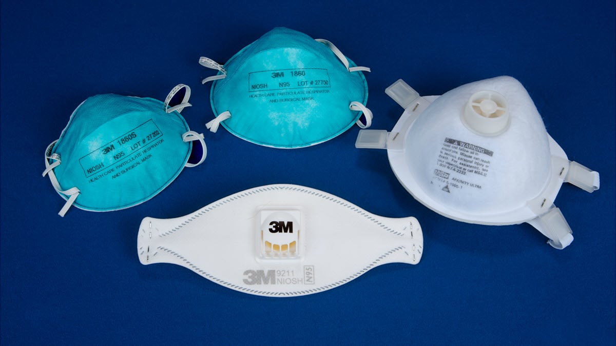 Four personal respirators