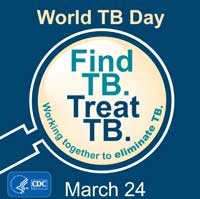 CDC World TB Day Web Graphic Blue Background