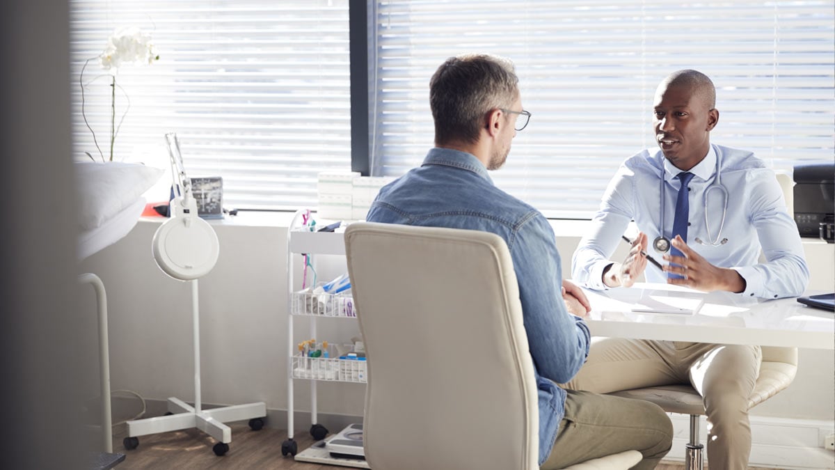 Photo of a doctor with his patient