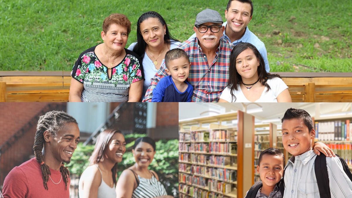 Collage of Hispanic and Latino persons