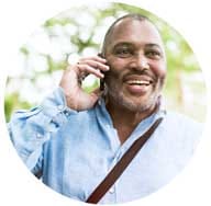 man talking on cell phone