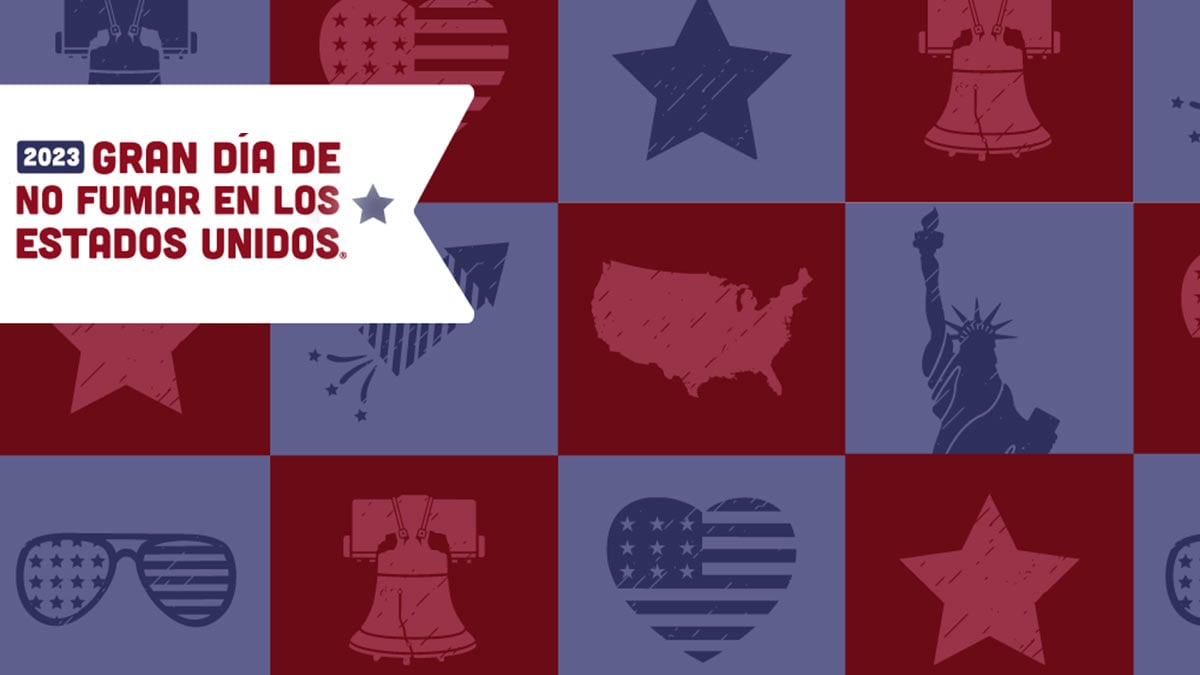 2023 Gran dia de no fumar en los estados unidos bandera