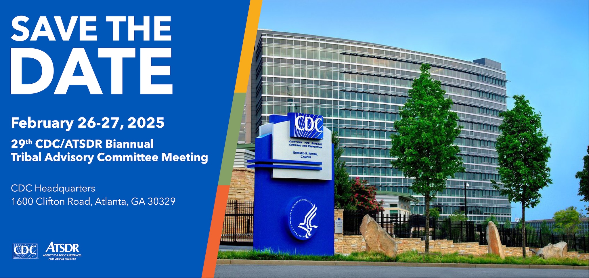 29th CDC/ATSDR Biannual Tribal Advisory Council Meeting Save the Date