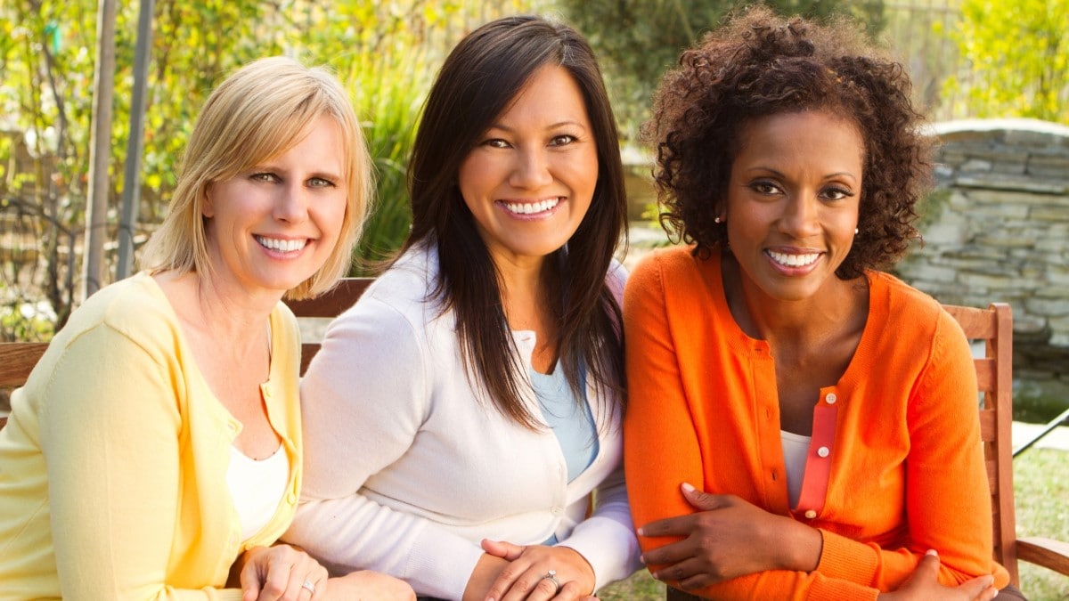 three young women