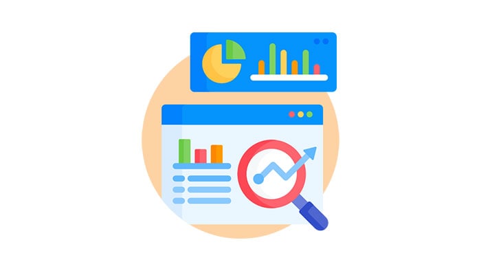 Data analysis and graphs graphic.